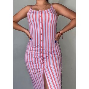 Forever 21 Blue&Pink Striped Dress